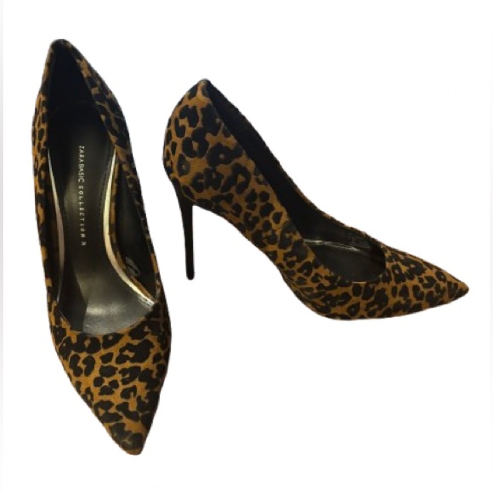 New ZARA ANIMAL PRINT LEOPARD HIGH HEEL PUMPS SHOES